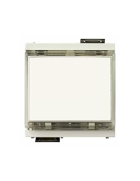 Vimar 17020.B Idea Módulo Estrecho Placa Botón 1P No 10A 12-24V Blanco compatible solo con soportes de 2 módulos